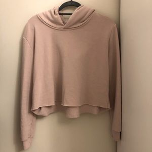 Brandy Melville Pink Cropped Hoodie